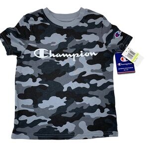 Champion Little Boys All Over Print Camo Signature T-shirt Size 4